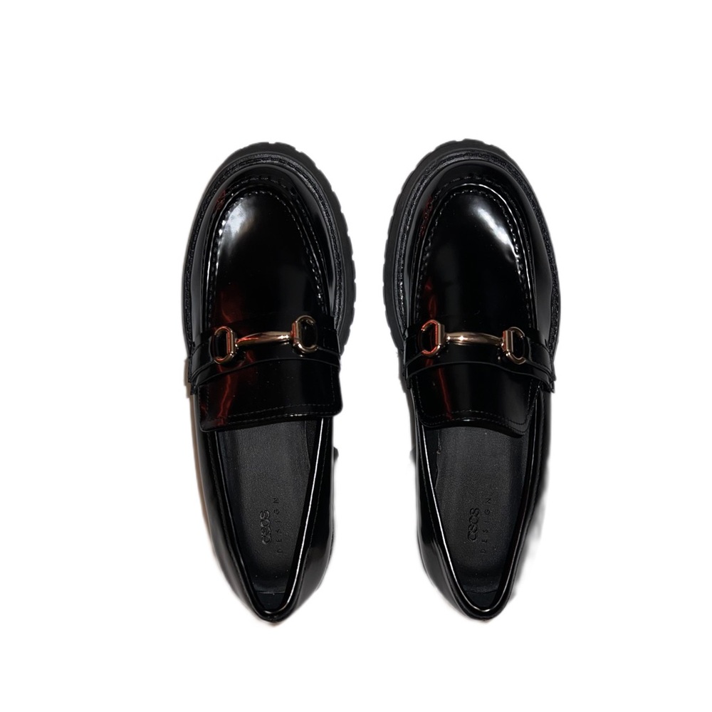 ASOS Chunky Loafers with gold buckle detail 🖤